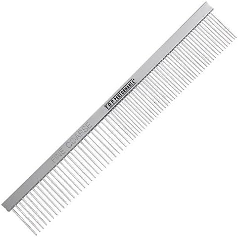 Chrome Plated Steel Greyhound Combs Professional Dog Grooming Comb - Choose Size(Stainless Coarse)