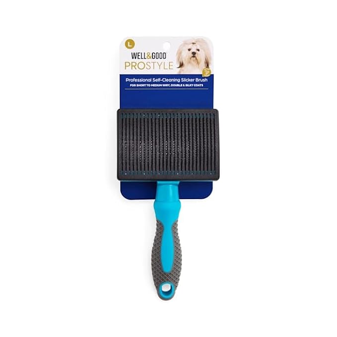Well & Good by Petco ProStyle Dog Self-Cleaning Slicker Brush 8" L X 4.5" W Large