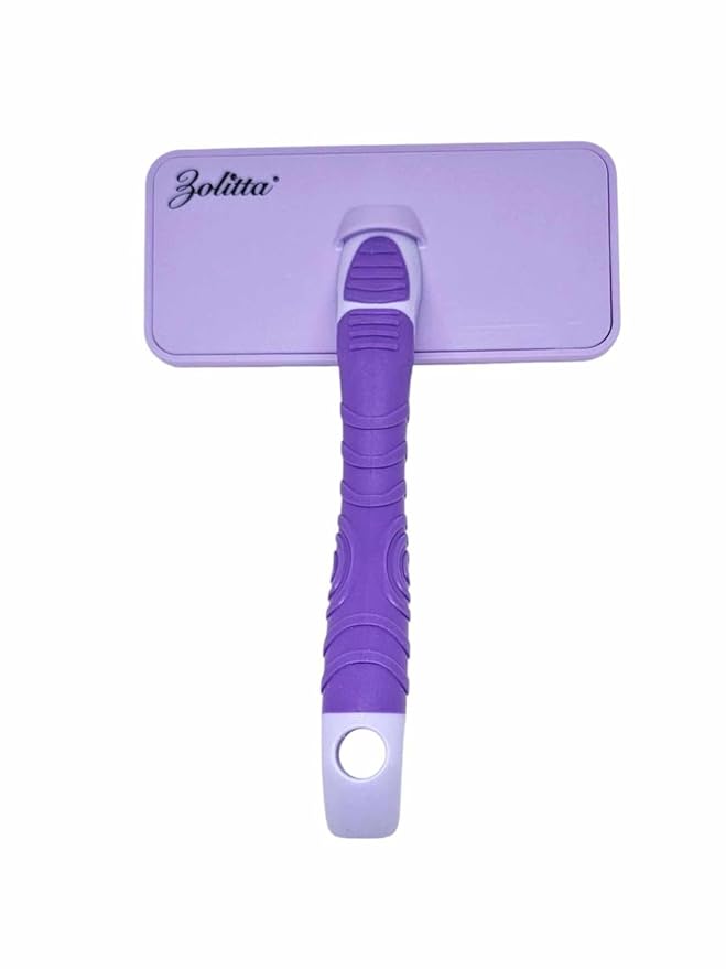 Zoltta Medium Purple Fluffing brush for dogs, cats, Bichon, Maltese, Pomeranian, Doodle detangling