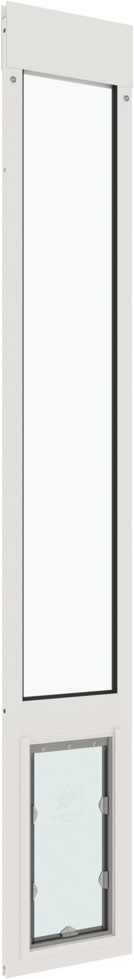 Liberty Pet Door for Sliding Glass Door | Vinyl Frame with Closing Cover | for Home & Rentals | Clear Glass | White, Medium Flap, 93.5" - 95" Slider Height