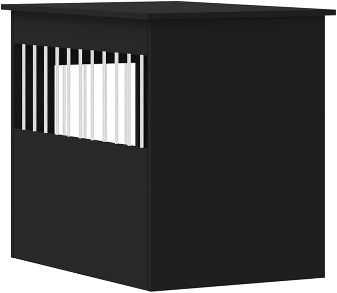 Dog Crate Furniture, Modern Dogs Kennel Indoor, Dog House Indoor, Puppy Cage Indoor Dog House, Black 21.7"x31.5"x26.8" Engineered Wood,-769