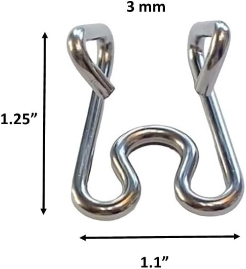 4-Pack of Medium to Large (3.0mm) Collar Links Stainless Steel
