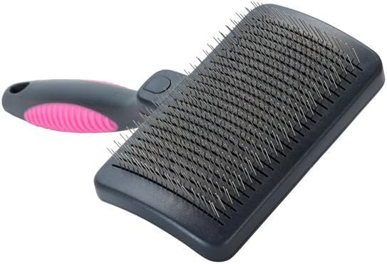 Kruuse Buster Medium Self Cleaning Pin Brush for Dogs & Cats – Retractable Pins for Easy Grooming