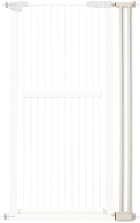 Lumizone Extra Tall Cat Gate Extension Kit 61.02" High Pressure Mounted 4.13" Extra Wide 1.37" Gap No Drilling Tall Pet Gate for Dogs (Cream, 61.02" H x 4.13" W, Extension)