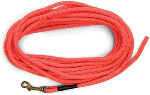 SportDOG Orange Check Cord - High-Visibility Floating Check Cord - Lightweight Tangle-Free Long Dog Training Lead with Heavy-Duty Brass Snap
