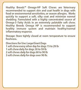Healthy Breeds Sussex Spaniel Omega HP Fatty Acid Skin and Coat Support Soft Chews 90 Count