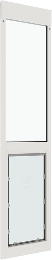 Liberty Pet Door for Sliding Glass Door | Vinyl Frame with Closing Cover | for Home & Rentals | Clear Glass | White, XXL Flap, 74" - 75.5" Slider Height