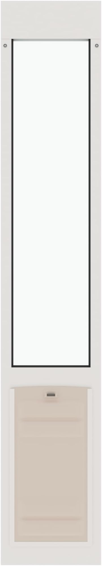Liberty Pet Door for Sliding Glass Door | Vinyl Frame with Closing Cover | for Home & Rentals | Clear Glass | White, Large Flap, 77" - 78.5" Slider Height