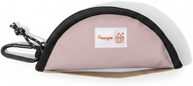 Pawyee Dog Food Bag Pet Collapsible Dog Bowls Portable and Light for Food and Water Camping Travel (Pink)