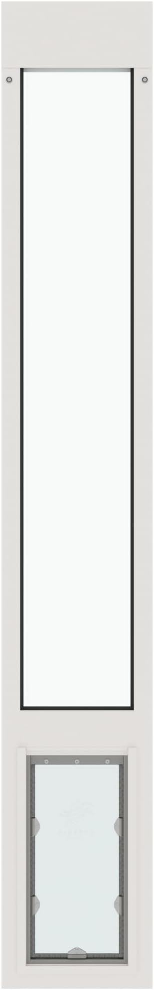 Liberty Pet Door for Sliding Glass Door | Aluminum Frame with Closing Cover | for Home & Rentals | Clear Glass | White, Medium Flap, 90.5" - 92" Slider Height