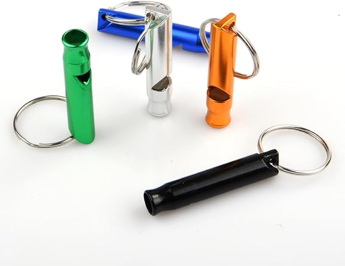 5Pcs Professional Dog Training Whistle Set, Metal Whistles for Small and Large Dogs, Stop Barking and Recall Training