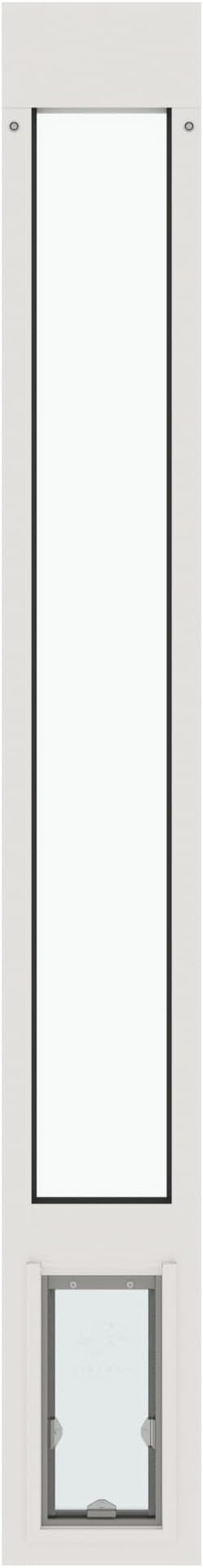 Liberty Pet Door for Sliding Glass Door | Vinyl Frame with Closing Cover | for Home & Rentals | Clear Glass | White, Small Flap, 77" - 78.5" Slider Height