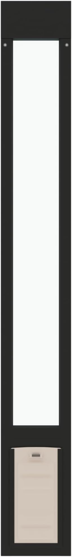 Liberty Pet Door for Sliding Glass Door | Aluminum Frame with Closing Cover | for Home & Rentals | Clear Glass | Black, Small Flap, 90.5" - 92" Slider Height