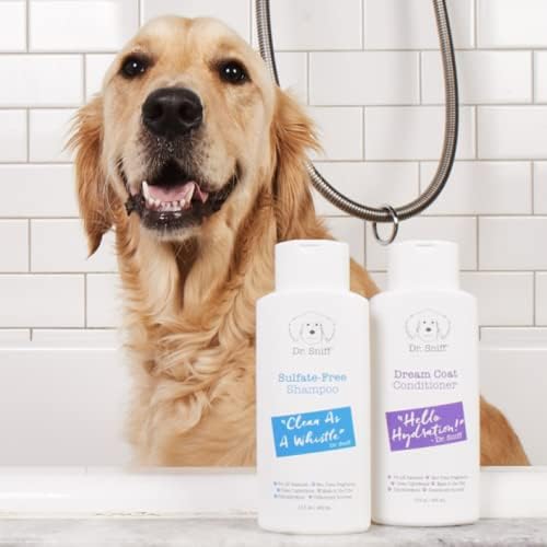 Dr. Sniff Dream Coat Dog Conditioner, Hydrating Coconut Oil Grooming Treatment, Softens Pet Hair & Moisturizes Dry Skin, Made in The USA, 13.5 Oz