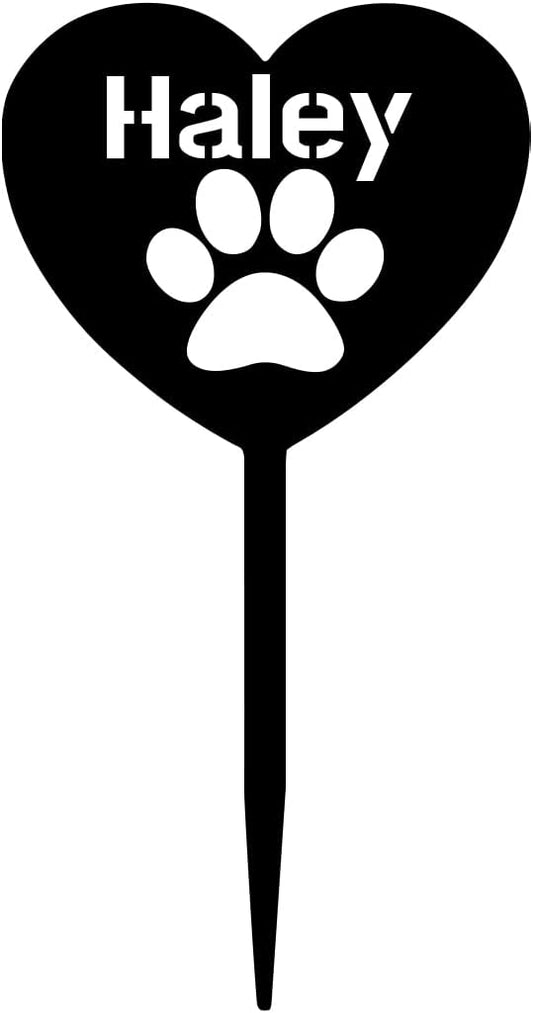 Pet Grave Markers Personalized, Pet Memorial Grave Markers Garden Metal Headstones Plaques, Custom Pet Dog Grave Marker Gifts for Sympathetic Pet Loss Remembrance, Pet Memorial Gifts