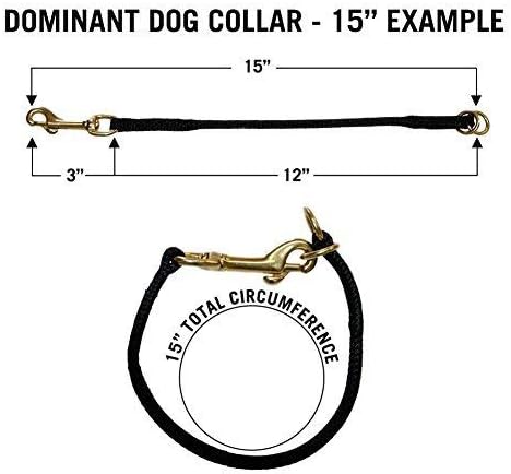 REDLINE K-9 Nylon Dominant Dog Choke Collar Black, 16 inch
