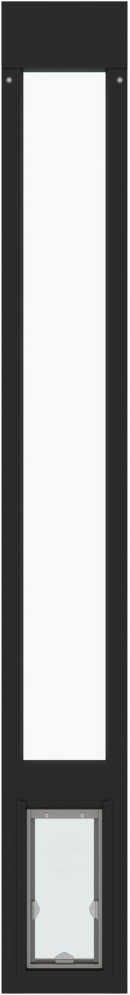 Liberty Pet Door for Sliding Glass Door | Aluminum Frame with Closing Cover | for Home & Rentals | Clear Glass | Black, Small Flap, 95" - 96.5" Slider Height