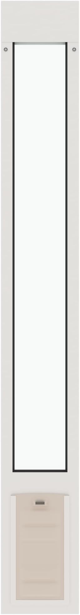 Liberty Pet Door for Sliding Glass Door | Vinyl Frame with Closing Cover | for Home & Rentals | Clear Glass | White, Small Flap, 75.5" - 77" Slider Height