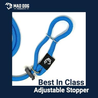Mad Dog Products Easy Leader Dog Leash 1/4" x 10' Burgundy Signature Rope - Made in USA