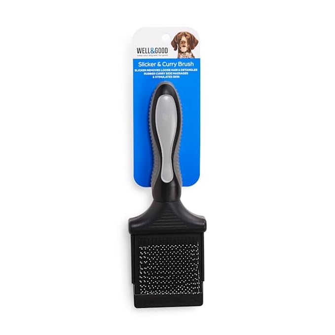 Well & Good by Petco Black 2-Sided Slicker Dog Brush Medium