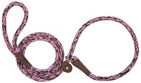 Mendota Dog Training Durable Slip Leads Rope Leather Slide 6 Ft Choose Color(Orange)