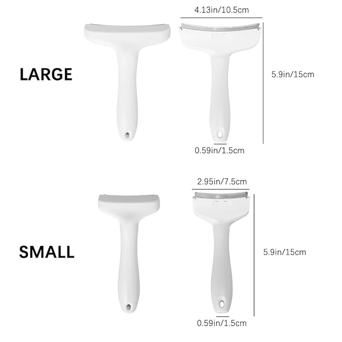 Pet Hair Removal Comb, Cats Dogs Comfy Deshedding Comb, Cat Dog Pet Grooming Brush For Cleaning Shedding Hairs, De-Shedding Clear Tool for Short and Long Hair Pets (Green, Small)