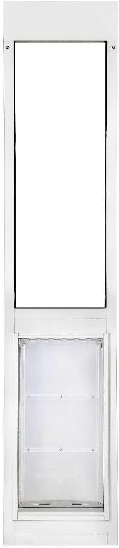 Endura Flap Thermo Panel Pet Door for Sliding Glass Doors | Heavy-Duty Aluminum Frame with Secure Locking Cover | Energy Efficient & Easy Install | White, XL Flap, 77.25"-80.25" Slider Height