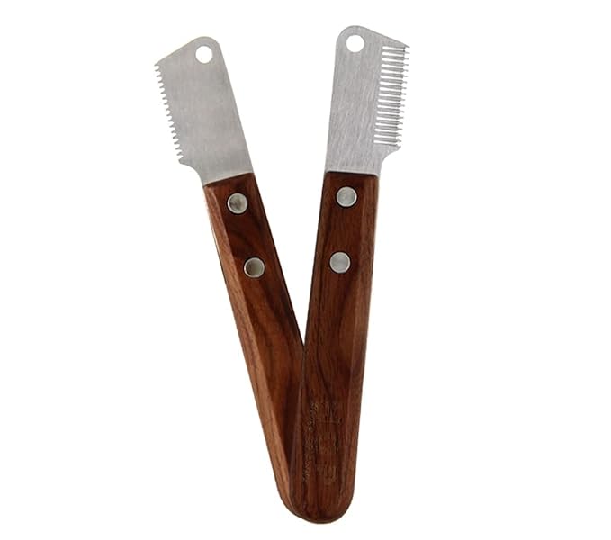 Professional Dog Stripping Knife Grooming Tool, Sharp Tooth, for Terriers, Right-Handed Left-Handed hand stripping tools dog grooming comb knife Pet Hair Remover Brush