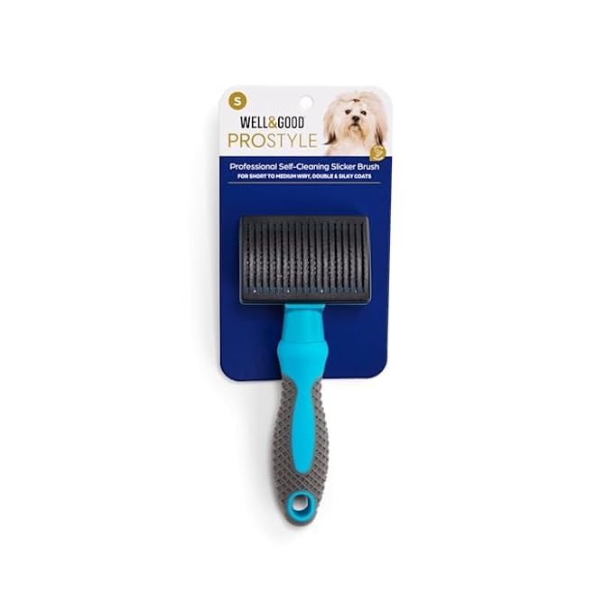 Well & Good by Petco ProStyle Dog Self-Cleaning Slicker Brush 7" L X 3.5" W Small