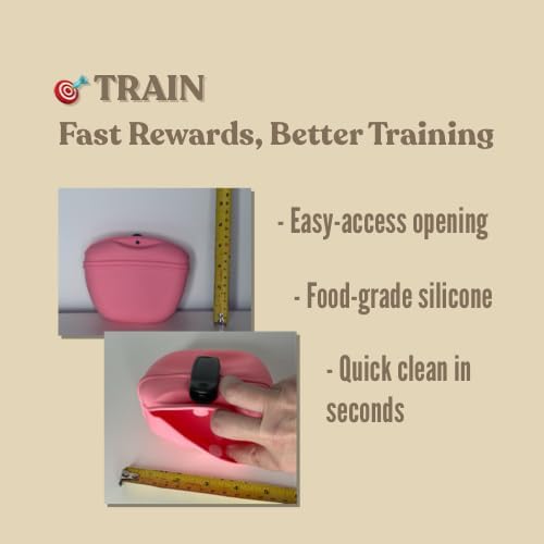 Dog Treat Pouch For Training - Silicone Easy Clean - Includes Water Bottle & Tug Toy - Hands-Free Walking Accesories for Dog Moms