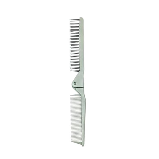 Folding Small Dog Grooming Brush - Perfect for Shih Tzus, Yorkies, and Maltipoos - Ideal Puppy Hair Brushes for Maltese and Small Breeds(Green)