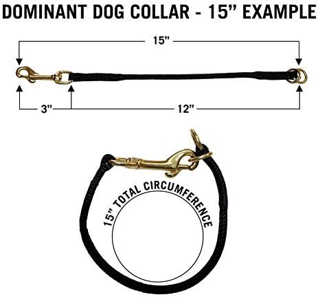 REDLINE K-9 Nylon Dominant Dog Choke Collar Red, 16 inch