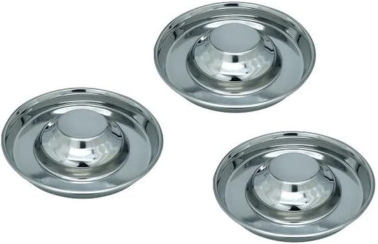 Stainless Steel Puppy Bowl,Puppy Food Bowl,Puppy Bowl for Small Dogs,11.4'',Puppy Saucer,Puppy Supplies,Puppy Feeder,Puppy Feeding Bowls for Litters (Three Piece)