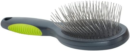 Kruuse Buster Pin Brush – Small Size – Gentle Detangling & Shedding Control Brush for Dogs & Cats – Soft Stainless Steel Pins, Ergonomic Handle, Comfortable Grooming for All Coat Types