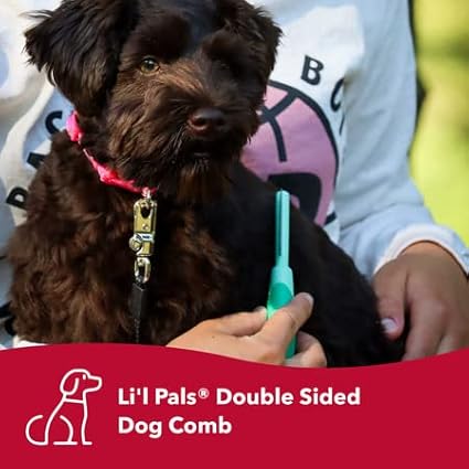 Coastal Pet - Li'l Pals Slicker Brush with Coated Tips and Double-Sided Comb for Small Dogs and Puppies - Bundle