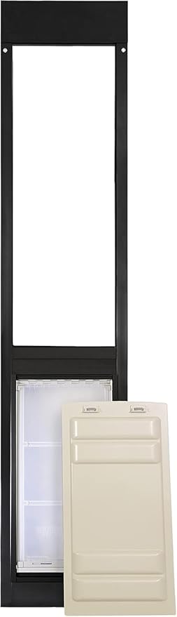 Endura Flap Thermo Panel Dual-Pane Pet Door for Extreme Weather | Premium Insulated Pet Door Solution | Heavy-Duty, Secure, Weather-Resistant | Black, XXL Flap, 77.25"-80.25" Slider Height