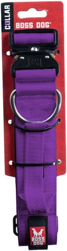 Boss Dog Tactical Collar, Purple, Large