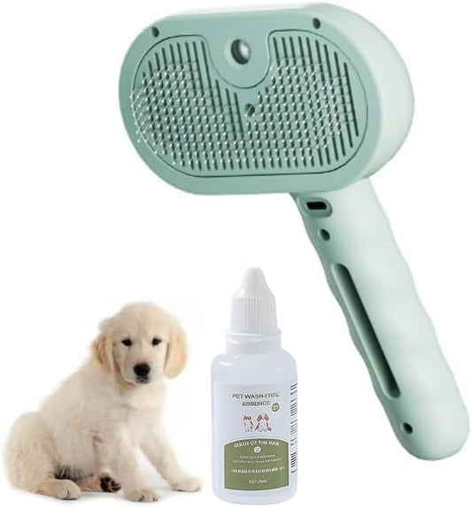 2025 Dog Brush, Sniffy Universe Dog Steamer, Shampoo Brush Steam Dogs Washer, 3-In-1 Steam Grooming Brush For Long Haired Pets (Green)