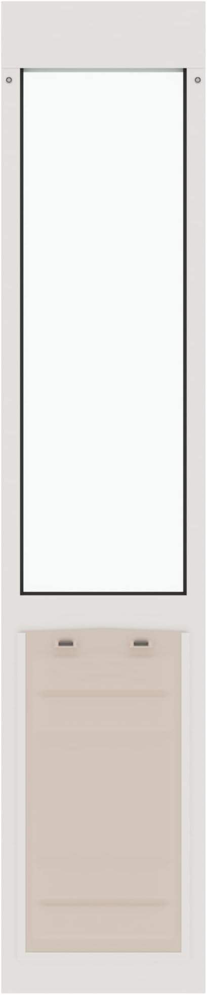 Liberty Pet Door for Sliding Glass Door | Vinyl Frame with Closing Cover | for Home & Rentals | Clear Glass | White, XL Flap, 77" - 78.5" Slider Height