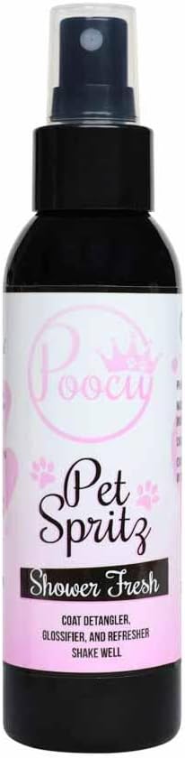 Deodorizing Pet Spray, Shower Fresh, Premium Dog Grooming Finishing Spritz Cologne & Perfume, Coat Detangler, Conditioner, Glossifier, and Refresher - Cruelty-Free Natural Ingredients