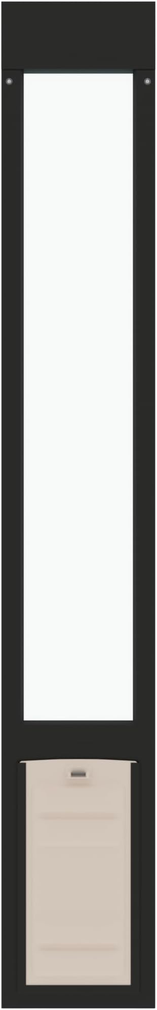 Liberty Pet Door for Sliding Glass Door | Aluminum Frame with Closing Cover | for Home & Rentals | Clear Glass | Black, Medium Flap, 92" - 93.5" Slider Height