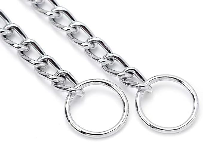 Chain Collar for Small Dogs, Medium Dogs Metal Slip Link Training Heavy Duty Martingale Puppy Collars for XXS XS Small Medium Large Big XL Breed Dogs, Silver XS