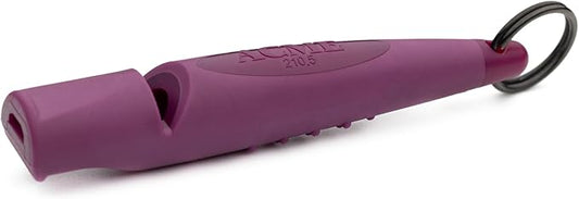 ACME Alpha 210.5 Professional Dog Training Whistle with Enhanced Ergonomic Grip. BPA-Free Plastic. 110 dBA. Standardized Frequency for Smaller Dogs. Weatherproof. Made in the UK (Purple)