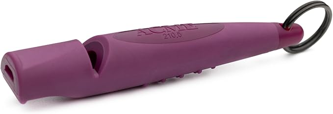 Genuine ACME genuine no. 211 Alpha professional dog training whistle with enhanced ergonomic grip. BPA-free plastic. 110 dBA long range. Made in the UK (Purple)