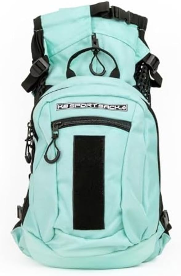 K9 Sport Sack Plus 2 - Large, Summer Mint - Ideal for Dogs 20-22” Long - Adjustable, Backpack-Style Carrier with Multi-Functional Storage Pack, Thick Shoulder Straps & Padded Back Panel