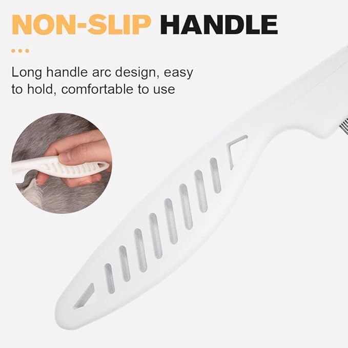 2PCS Multifunctional Pet Hair Comb Tear Stain Removal, Pet Hair Cleaner Brush Magic Pet Comb Cat Grooming Brush Pet Combing Brush, 2 in 1 Dog Combs Tooth Stainless Grooming Massage Comb (Pink)