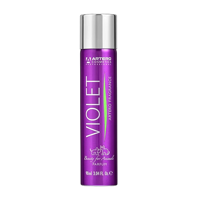 ARTERO Perfume. Finishing Cologne for Dogs and Cats, Grooming Spray. Cologne Long Lasting Sprays After Bath - deodorizing. (Violet)