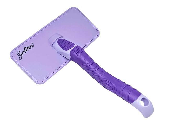 Zoltta Medium Purple Fluffing brush for dogs, cats, Bichon, Maltese, Pomeranian, Doodle detangling