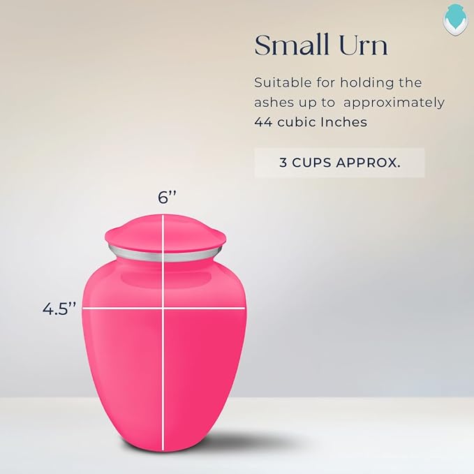 Geturns Embrace Personalized Picture Urn for Small Pets I Bright Pink Photo Cremation Urns for Dogs and Cats I 44 lbs