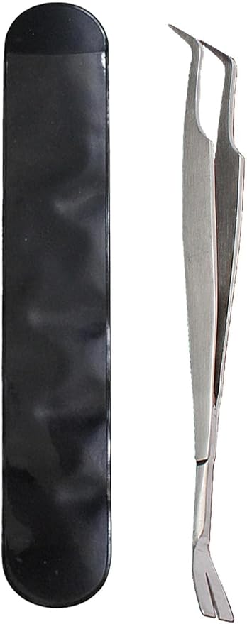 1Pc Silver 2 in 1 Tick Removal Tool for Pets,Stainless Steel Professional Tick Tweezers Ticks Remover for Dogs, Cats and Humans,Flea and Tick Control,Tick Remover Tools Flea and Tick Control